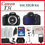 Canon EOS Rebel T3i Digital SLR Camera Body + SSE Best Value 32GB, Battery, ....