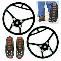 YWS 1 pair Snow & Ice Over Shoes & Boots Anti-Slip Footwear Grippers Size: Large, 8 - 13