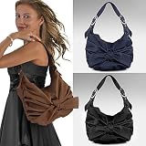 "Monica" Gathered Hobo - Black, Brown or Navy Blue