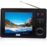 August DTV310 3.5'' Pocket Digital Freeview TV and Digital Radio with Built-in Rechargeable Battery for up to 5 Hours Play back and reception at motorway speeds