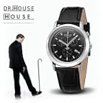 House M.D. 7169 Women's Analog Quartz Watch with Chronograph, Black Dial, Black Strap