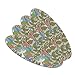 Fish Flying with Birds Pattern Double-Sided Oval Nail File Emery Board Set 4 Pack