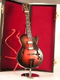 Miniature Collectible Electric Guitar with Case & Stand
