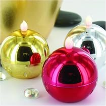 FL-1532 | Professional Quality 3 Piece LED Shiny Ball Tea Light Battery Candle Set, A safe and effective way of dressing tables for any event