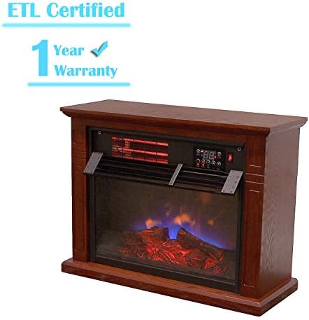 Sliverylake 1500w Electric Firebox Fireplace Embedded Insert Heater Remote Control