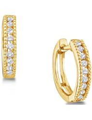 0.26 cttw. Diamond Ladies Micro-Pave Earrings 14K White Gold