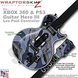 Camouflage Blue WraptorSkinz Skin fits XBOX 360 & PS3 Guitar Hero III Les Paul Controller (GUITAR NO