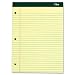 TOPS Double Docket Legal Writing Pads, 8.5 x 11.75-Inch, Legal Rule, Canary, 3-Hole Punched, 100 Sheets/Pad, 6 Pads/Pack (63387)