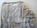 Luxury Faux Fur Throw - Double/King Size - Silver/Grey