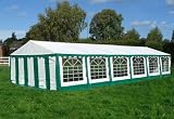 Eigenschaften Toolport GmbH Germany  / 5x12 m Partyzelt PVC gruen-weiß