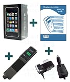 Apple iPhone 3GS black 32 GB Set inkl. KFZ-Halter mit Freisprecheinrichtung, Displayfolie und Ledertasche mit integrierten Akku