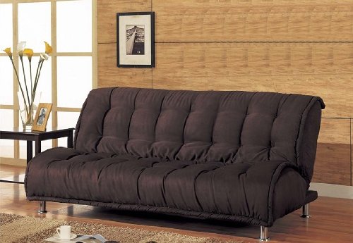 Dark Gray Microfiber Convertible Sofa Bed