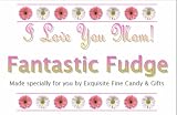 Gourmet Food : 'I Love You Mom' YOU CHOOSE THE FLAVOR Fudge Box