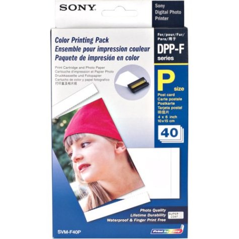 Office Product: Sony 4 Inch x 6 Inch Printer Paper with Snap Off Edges, 40 Count  SVMF40P 