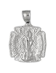 Clevereves 14K White Gold Pendant ReligiousSt. Florian 8.9 - Gram(s)