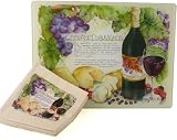Cabernet Sauvignon Wine theme napkins+ tempered glass thick large glass cutting board 15.7 by 11.2 inches