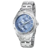 Armitron Men’s 204412LBSV Silver Tone Stainless Steel Multi-Function Round Blue Dial Dress Watch