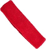 Flex Terry Headband, Red, One Size
