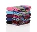 Color City Womens 5 Pairs Colorful Thick Knitting Cotton Crew Socks - Warm Wool Winter Socks,Free Size,Style a