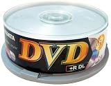 Ridata Double Layer DVD+R 2.4X in 25 piece cakebox (Silver Matte)