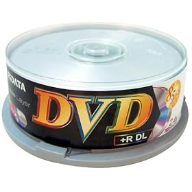 Ridata Double Layer DVD+R 2.4X in 25 piece cakebox (Silver Matte)