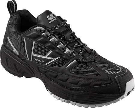 UK Gear XC-09 Mens Cross Country Running Shoes - Black-Silver