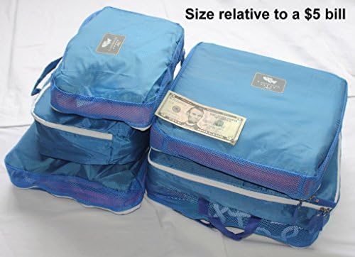 CherryTravel Luggage / Suitcase Packing Organizers 5-piece Blue