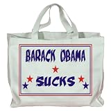 BARACK OBAMA SUCKS Totebag (Cotton Tote / Bag)