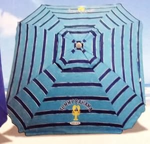 Tommy Bahama 2013 Beach Umbrella 7 Foot w/Tilt, Wind Vent, Sand Anchor - color choice (Blue Stripe)