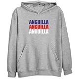 Sweatshirt Heather Gray  Triple Color Anguilla  Country