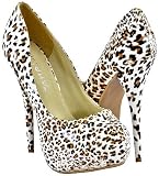 Natural Cheetah Leopard Women Platform Pumps