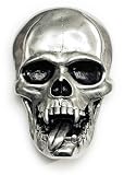 VAMPIRE SKULL Belt Buckle Buffed Finish Gothic