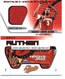 2001-02 Fleer Authentix Jersey Authentix Ripped #14 Shareef Abdur-Rahim - Atlanta Hawks (Piece of Authentic Game-Worn Jersey) (Basketball Cards)
