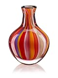 Badash Crystal Murano Style Art Glass Rainbow 9" Vase