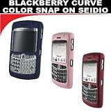 Three Verizon (Seidio) Soft Touch Snap-On Hard Plastic Rubberized Case Covers for Verizon and Sprint Blackberry Curve 8330 - Three Pieces in Three Colors (Blue Burgundy Soft Pink)