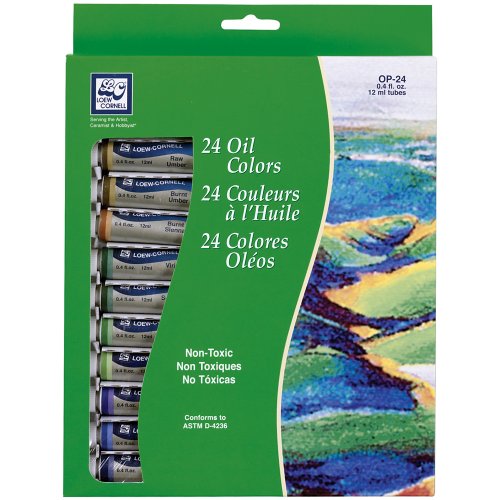 Loew-Cornell 12-Milliliter Oil Paint, 24-Pack, Assorted