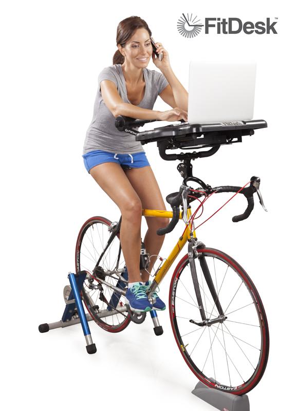 FitDesk Pro Universal Mounted Bike Desk Exercise Bikes