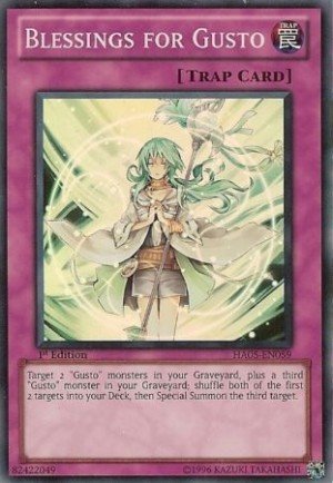Yu-Gi-Oh! - Blessings for Gusto (HA05-EN059) - Hidden Arsenal 5 - 1st Edition - Super Rare