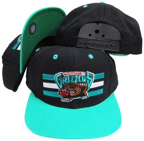Memphis Grizzlies Black/Teal Two Tone Snapback Adjustable Plastic Snap Back Hat / Cap