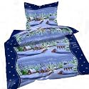 Bettwäsche Weihnachten Winterlandschaft Microfaser Thermofleece 135x200