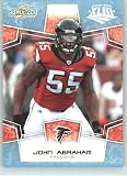 2008 Donruss / Score Limited Edition Super Bowl XLIII GLOSSY # 17 John Abraham - Atlanta Falcons - (Serial #d to 250) NFL Trading Card in a Prorective Screw Down Display Case