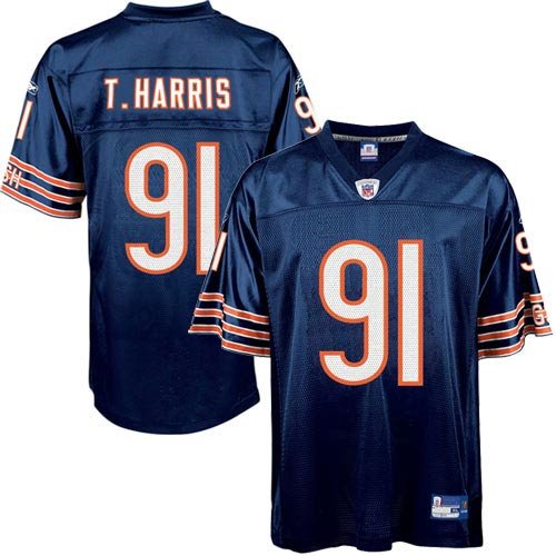 Tommie Harris Jersey: Reebok Navy Replica #91 Chicago Bears Jersey - XX-Large