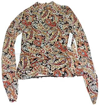 Kay Celine Womens Floral Long Sleeve Blouse multi Lace Top Shirt Size M, Medium