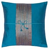 Metallic Moire Cushion Cover-Blue