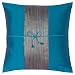Decorative Handmade Blue Thai Silk Cushion Cover / Pillow Sham