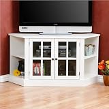 Southern Enterprises Thomas White Corner TV Stand