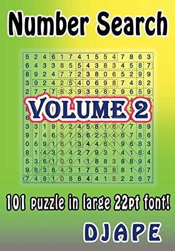 number search 101 puzzle in large 22pt font volume 2