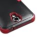 Samsung Galaxy Mega 2 G750 Case, Kaleidio [Mybat Natural TUFF] Dual Layer Shock Proof Hybrid Case Cover w/ Metal Kickstand [Includes a Overbrawn Prying Tool & Stylux Stylus] [Black/Red]