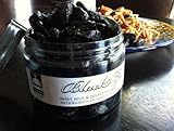 Black Garlic, PEELED, All-natural, 16 oz 27 bulbs, no stems, cores, or peels, shipped in black garlic keeper tub