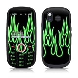 Green Neon Flames Design Protective Skin Decal Sticker for Samsung Intensity SCH U450 (Verizon) Cell Phone